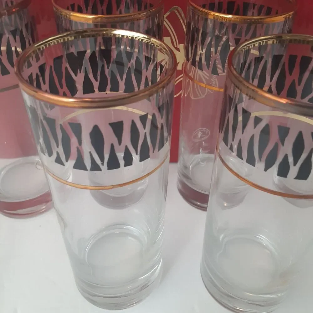 Italian High Ball Crystal Glass set of 6 Regency Timeless